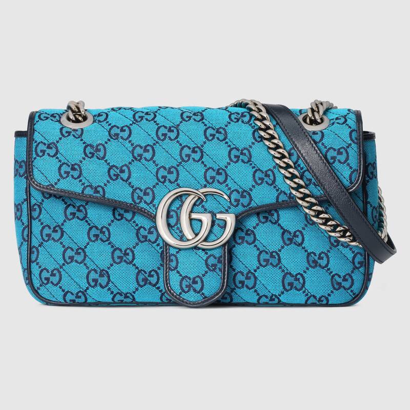 Gucci GG Marmont Small Matelasse Shoulder Bag 443497 Blue